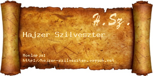Hajzer Szilveszter névjegykártya
