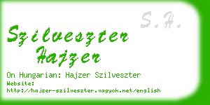 szilveszter hajzer business card